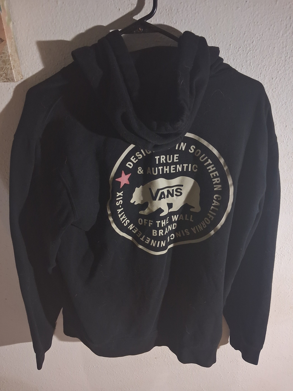 Vans Black Hoodie with Bear Logo